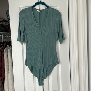 Maitai Ribbed V Neck Bodysuit